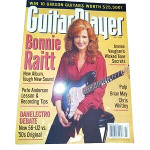 Guitar Player Magazine July 1998 - Bonnie Raitt - Jimmie Vaughan - Brian May